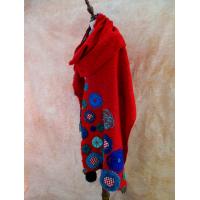 Happy Flowers Red Scarf