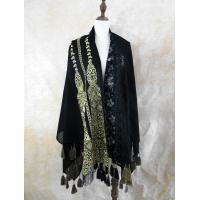 Chiffon shawl with Palestinian embroidery 