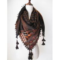 Keffiyeh scarf with Palestinian embroidery 