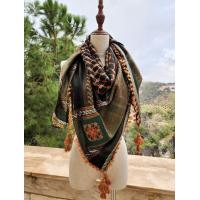 Keffiyeh scarf with Palestinian Hand Hmbroidery 