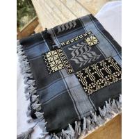 Keffiyeh scarf with Palestinian Embroidery 