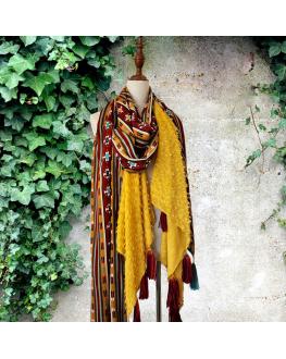 Bedouin pattern long scarf
