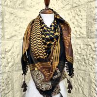 Keffiyeh scarf with Palestinian Embroidery 