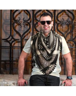 Keffiyeh scarf with Palestinian Embroidery