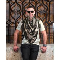 Keffiyeh scarf with Palestinian Embroidery 