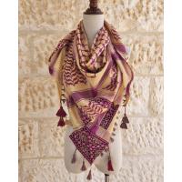 Keffiyeh scarf with Palestinian Embroidery 