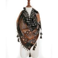 Keffiyeh scarf with Palestinian Embroidery 