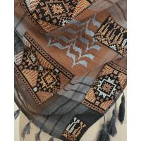 Keffiyeh scarf with Palestinian Embroidery 