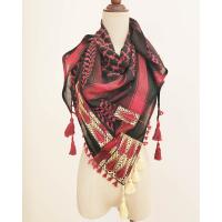 Keffiyeh scarf with Palestinian Embroidery 