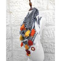 Spring Flower Keffiyeh Scarf