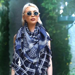 Keffiyeh Scarf with Tweed