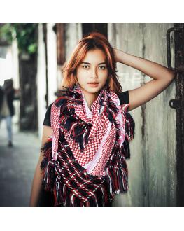 Keffiyeh Scarf with Tweed