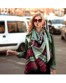 Keffiyeh Scarf with Tweed