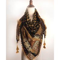 Keffiyeh scarf with Palestinian Embroidery and strases