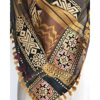 Keffiyeh scarf with Palestinian Embroidery and strases