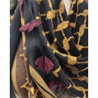 Keffiyeh scarf with Palestinian Embroidery and strases