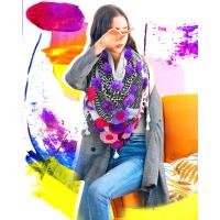 Spring Flower Keffiyeh Scarf