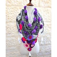 Spring Flower Keffiyeh Scarf