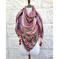  Keffiyeh scarf with Palestinian Embroidery and strases 