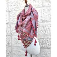  Keffiyeh scarf with Palestinian Embroidery and strases 