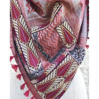  Keffiyeh scarf with Palestinian Embroidery and strases 