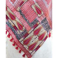  Keffiyeh scarf with Palestinian Embroidery and strases 