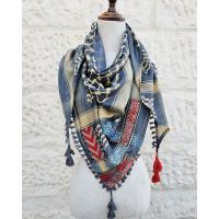  Keffiyeh scarf with Palestinian Embroidery and strases 