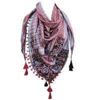  Keffiyeh scarf with Palestinian Embroidery and strases 