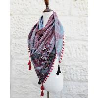  Keffiyeh scarf with Palestinian Embroidery and strases 