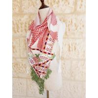  Keffiyeh scarf with Palestinian Embroidery and strases 