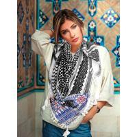  Keffiyeh scarf with Palestinian Embroidery and strases 