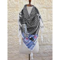  Keffiyeh scarf with Palestinian Embroidery and strases 