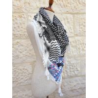  Keffiyeh scarf with Palestinian Embroidery and strases 