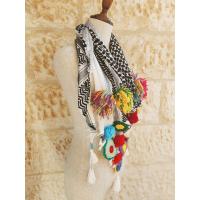 Spring Flower Keffiyeh Scarf